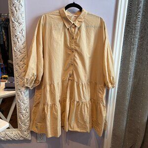 Free People Oversized Shirt Dress With Pockets size Medium